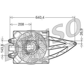 Ventilátor chladenia motora DENSO DER09018