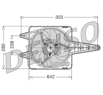 Větrák, chlazení motoru DENSO DER09029