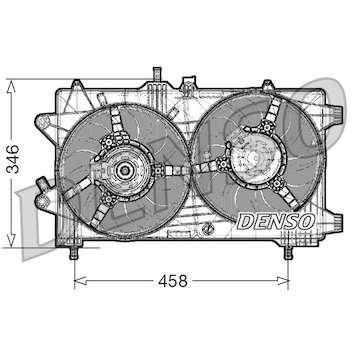 Větrák, chlazení motoru DENSO DER09044
