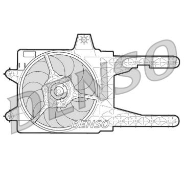 Větrák, chlazení motoru DENSO DER09245