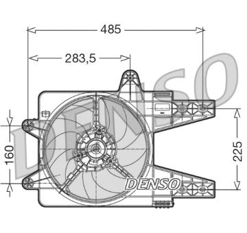 Ventilátor chladenia motora DENSO DER13003