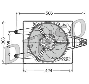 Ventilátor chladenia motora DENSO DER13010