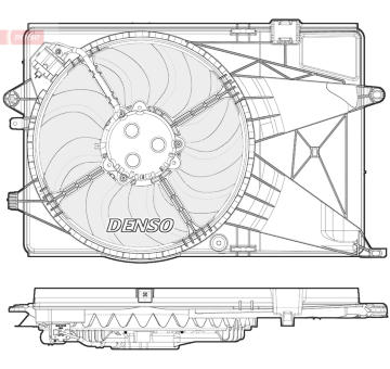 Ventilátor chladenia motora DENSO DER15002