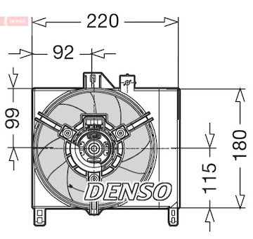 Větrák, chlazení motoru DENSO DER16003