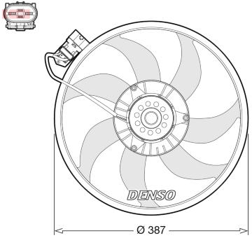 Větrák, chlazení motoru DENSO DER20017