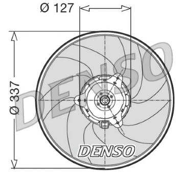 Ventilátor chladenia motora DENSO DER21004