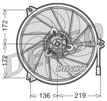 Větrák, chlazení motoru DENSO DER21009