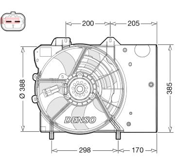 Větrák, chlazení motoru DENSO DER21024