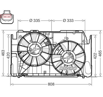 Větrák, chlazení motoru DENSO DER50002