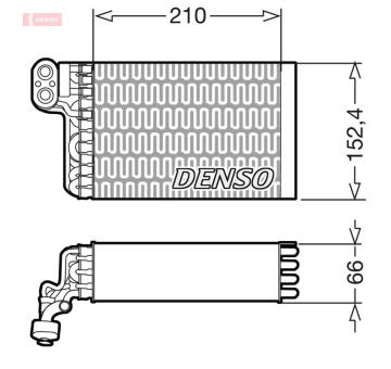 Výparník, klimatizace DENSO DEV09015