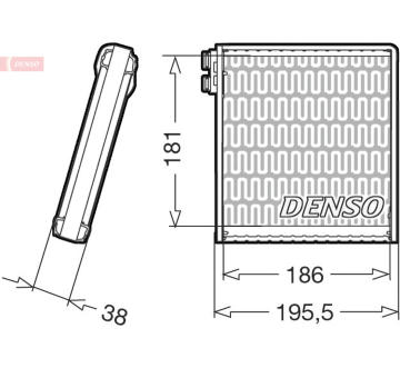 Výparník, klimatizace DENSO DEV09103