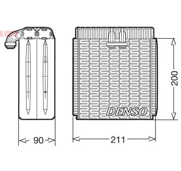 Výparník, klimatizace DENSO DEV12001