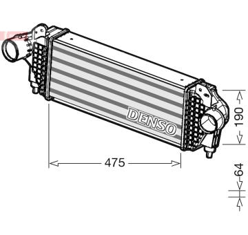 Chladič plniaceho vzduchu DENSO DIT01005