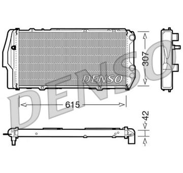 Chladič, chlazení motoru DENSO DRM02003