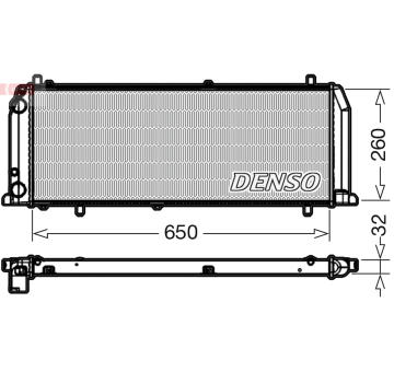 Chladič, chlazení motoru DENSO DRM02008