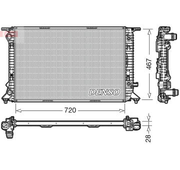 Chladič, chlazení motoru DENSO DRM02021