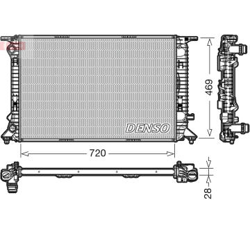 Chladič, chlazení motoru DENSO DRM02022