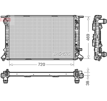 Chladič, chlazení motoru DENSO DRM02023