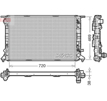 Chladič, chlazení motoru DENSO DRM02041