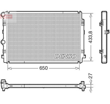 Chladič, chlazení motoru DENSO DRM02044