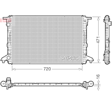 Chladič, chlazení motoru DENSO DRM02049