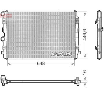 Chladič, chlazení motoru DENSO DRM02050