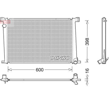 Chladič, chlazení motoru DENSO DRM05007