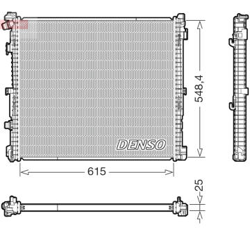 Chladič, chlazení motoru DENSO DRM05018