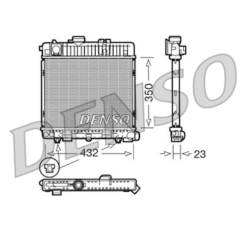 Chladič, chlazení motoru DENSO DRM05025