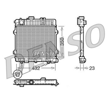 Chladič, chlazení motoru DENSO DRM05028