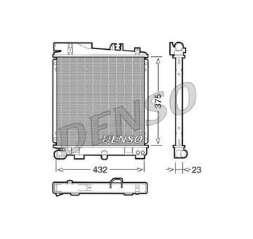 Chladič, chlazení motoru DENSO DRM05029