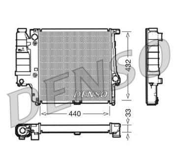 Chladič, chlazení motoru DENSO DRM05038