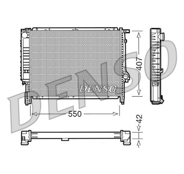 Chladič, chlazení motoru DENSO DRM05039