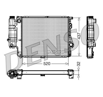 Chladič, chlazení motoru DENSO DRM05043