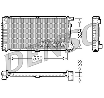 Chladič, chlazení motoru DENSO DRM05058