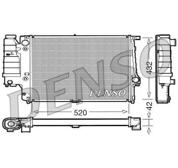 Chladič, chlazení motoru DENSO DRM05065