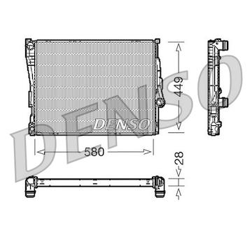 Chladič, chlazení motoru DENSO DRM05069