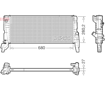 Chladič, chlazení motoru DENSO DRM05074