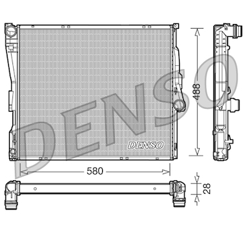 Chladič, chlazení motoru DENSO DRM05090