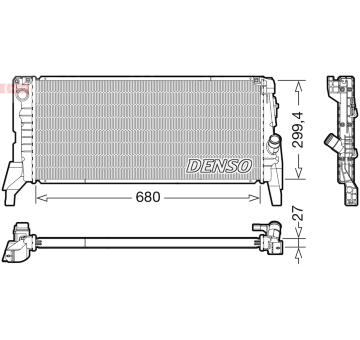 Chladič, chlazení motoru DENSO DRM05119