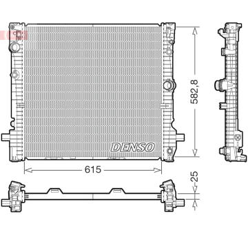 Chladič, chlazení motoru DENSO DRM05124