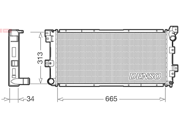 Chladič, chlazení motoru DENSO DRM06002