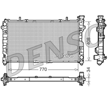 Chladič, chlazení motoru DENSO DRM06012