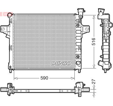 Chladič, chlazení motoru DENSO DRM06031