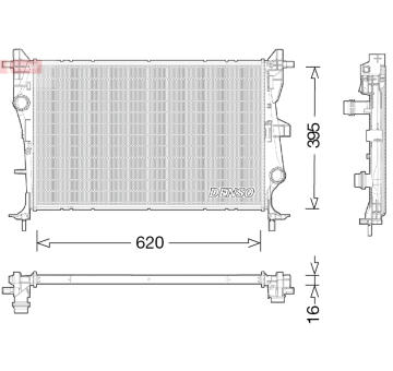 Chladič, chlazení motoru DENSO DRM06038