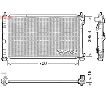 Chladič, chlazení motoru DENSO DRM06039