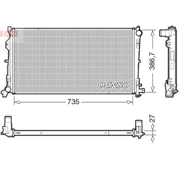 Chladič, chlazení motoru DENSO DRM06040