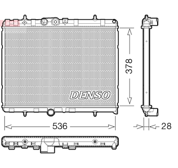 Chladič, chlazení motoru DENSO DRM07004