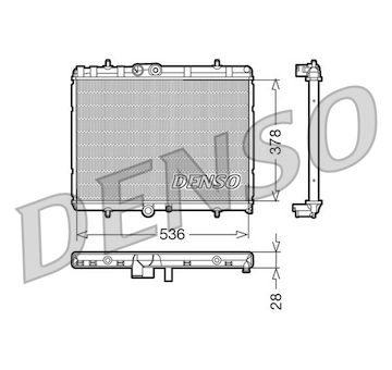 Chladič, chlazení motoru DENSO DRM07015