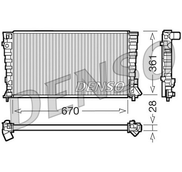 Chladič, chlazení motoru DENSO DRM07020